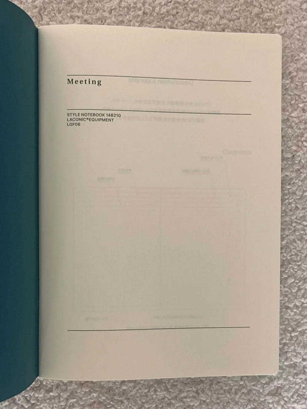NWT🎉 LACONIC Navy Blue “Meeting” Agenda Planner Softcover